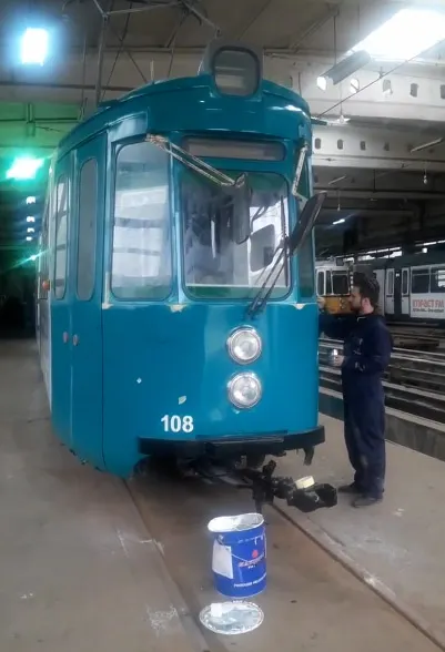 Ultimul tramvai personalizat, gata să iasă la stradă
