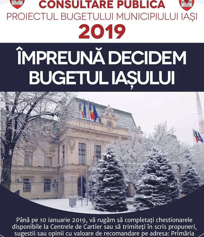 Ieșenii pot spune primarului pe ce să cheltuie banii din bugetul local