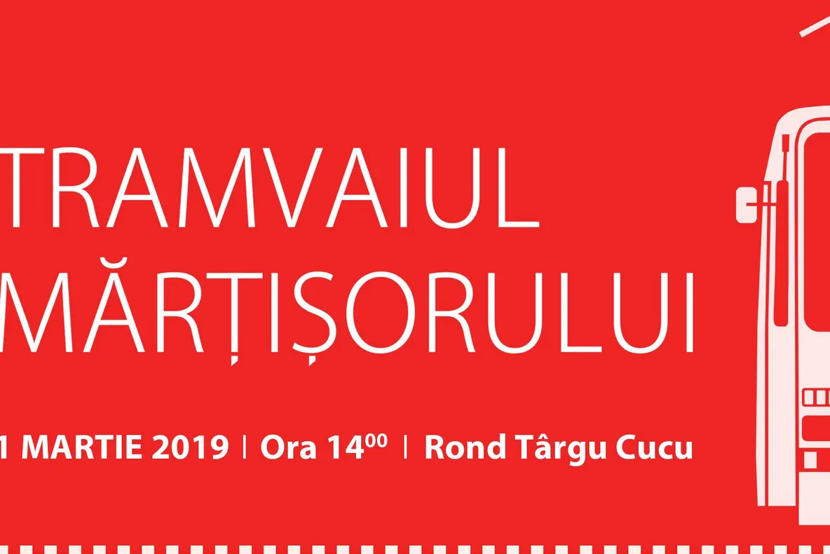 Plimbare cu Tramvaiul Mărțișorului pe 1 martie