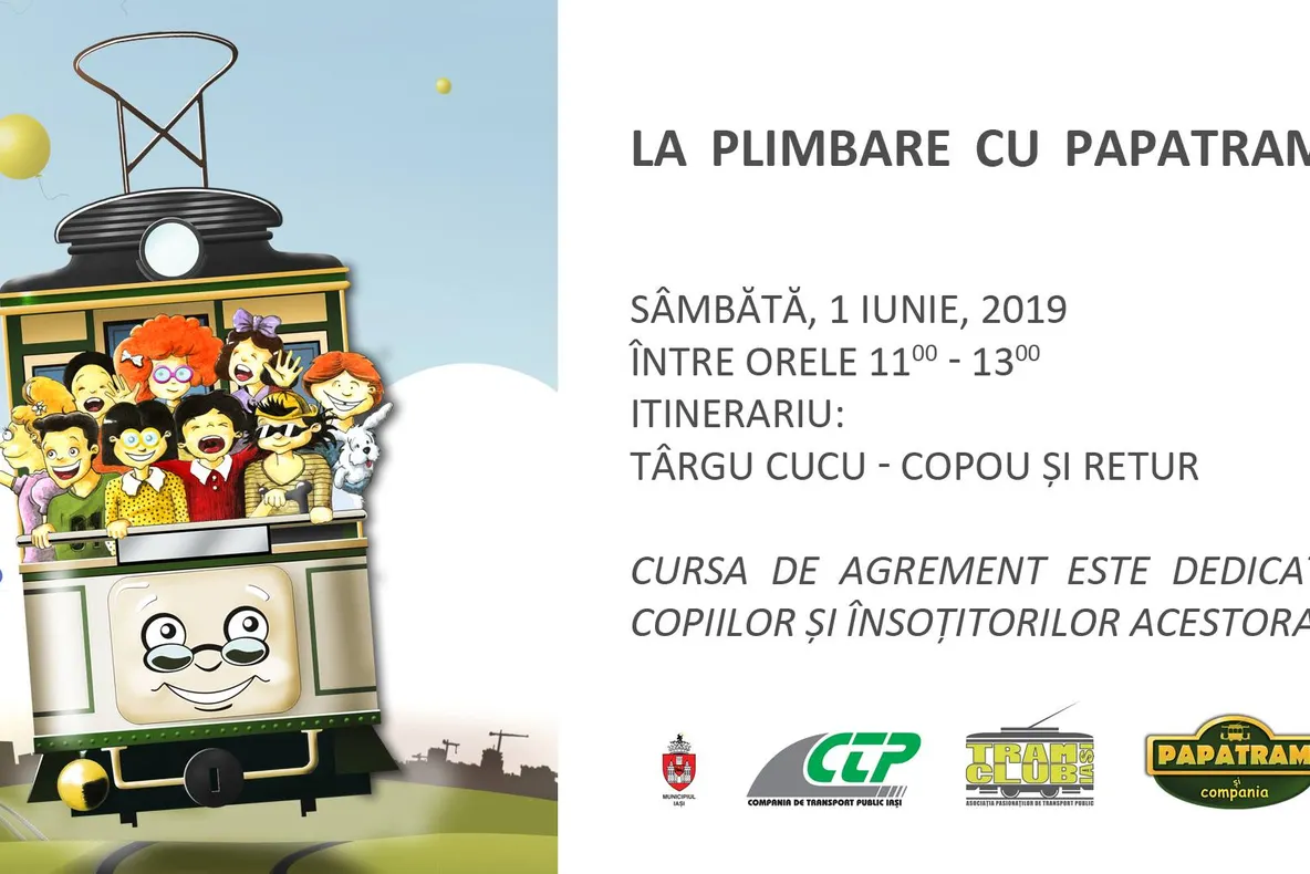 Copiii sunt așteptați, de ziua lor, la o plimbare cu Tramvaiul de Epocă