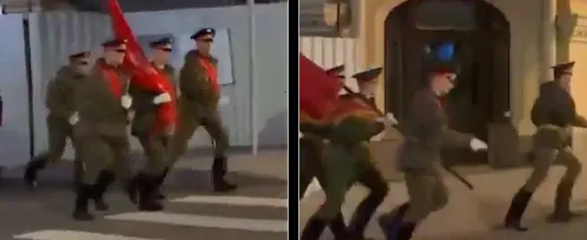 Alertă în capitala Rusiei. Soldații care repetau pentru paradă au rupt-o la fugă în adăposturi - VIDEO