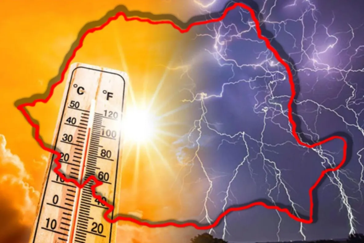 România, împărțită între caniculă și furtuni violente, cu grindină. Meteorologii au emis noi coduri GALBENE 