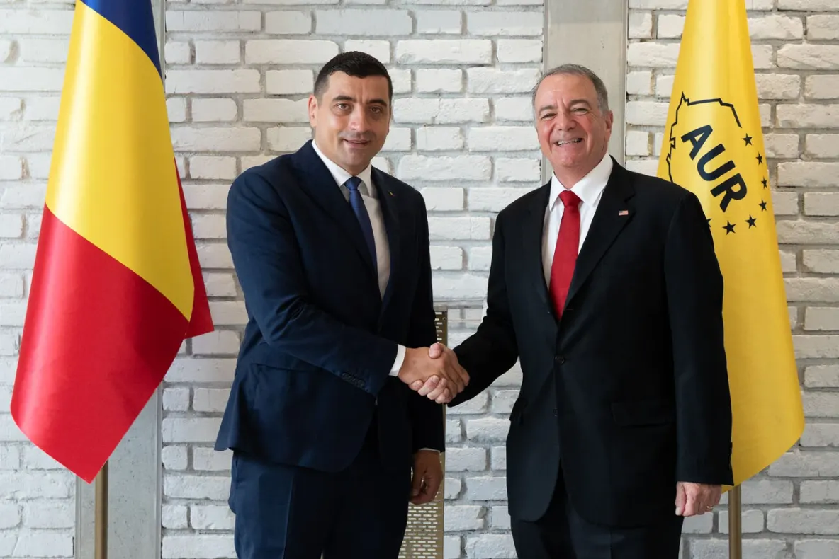 George Simion (președinte AUR): „Statele Unite rămân un partener important, cel mai important partener, și vedem viitorul României și viitorul Europei în întregime numai alături de SUA”