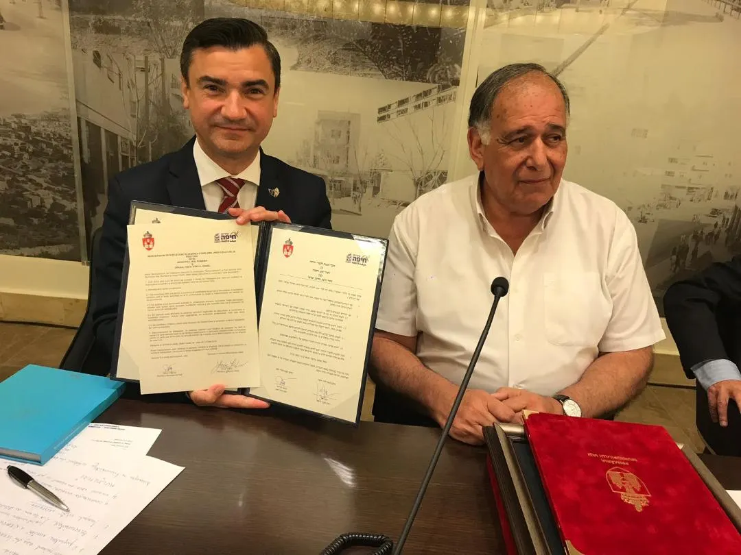 Primarul Mihai Chirica la Primaria Haifa _2