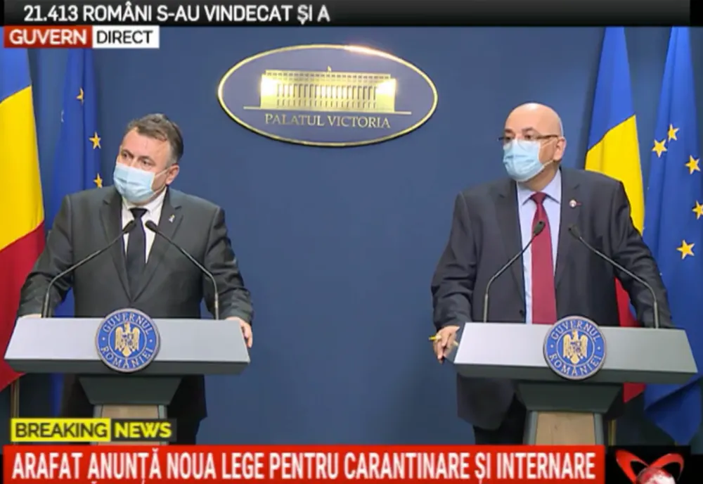 Arafat și Tătaru, declarațiile momentului! A fost aprobat un proiect care să inițieze măsuri sanitare pentru situații deosebite