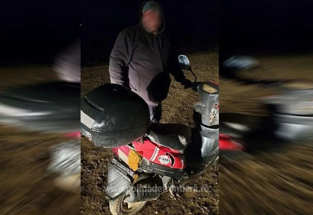 Moped condus de un ieşean fără permis