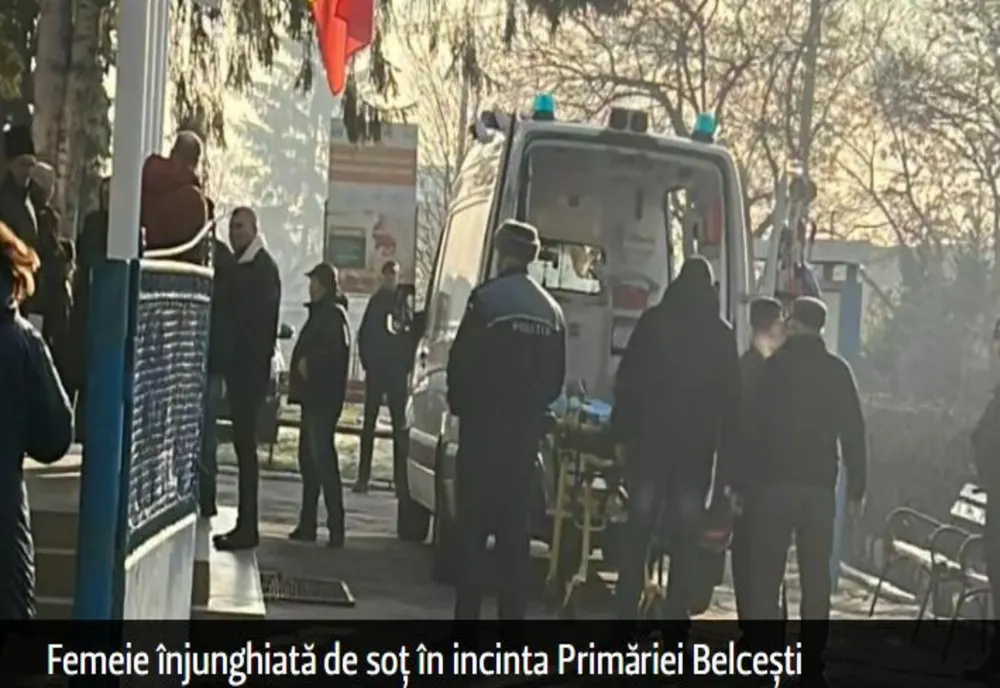 Femeie înjunghiată de soț în incinta Primăriei Belcești. Cei doi se aflau în procedură de divorț
