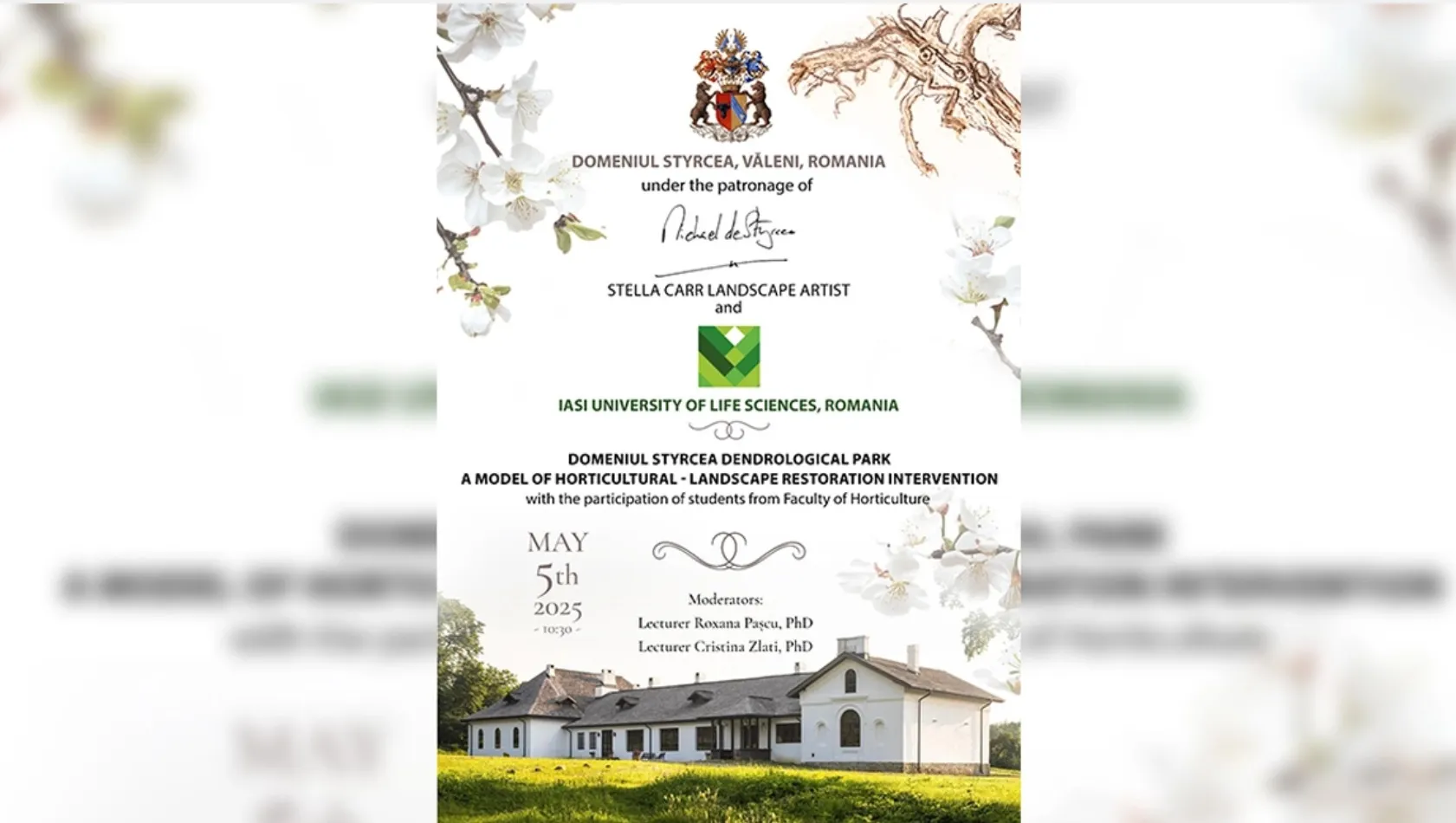 STUDENTI AI USV IASI, DE LA PEISAGISTICA, INVITATI SA REVIGOREZE PARCUL DENDROLOGIC STYRCEA DIN VALENI, JUDETUL NEAMT