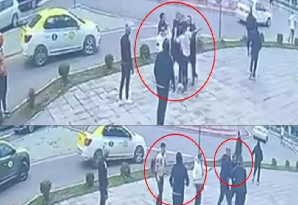 Bătaie cu săbii și topoare în fața unei săli de păcănele din Iași. Scene șocante în plină stradă – VIDEO
