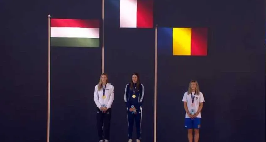 Aissia Prisecariu pe podium Foto: CSM Constanța/facebook