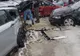 Opt mașini avariate, după ce un șofer de TIR a intrat în ele, într-o parcare din Iași
