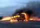La un pas de tragedie! Un microbuz de călători a ars complet la Leţcani. Erau 10 persoane la bord