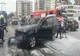Autoturism cuprins de flăcări după un accident rutier